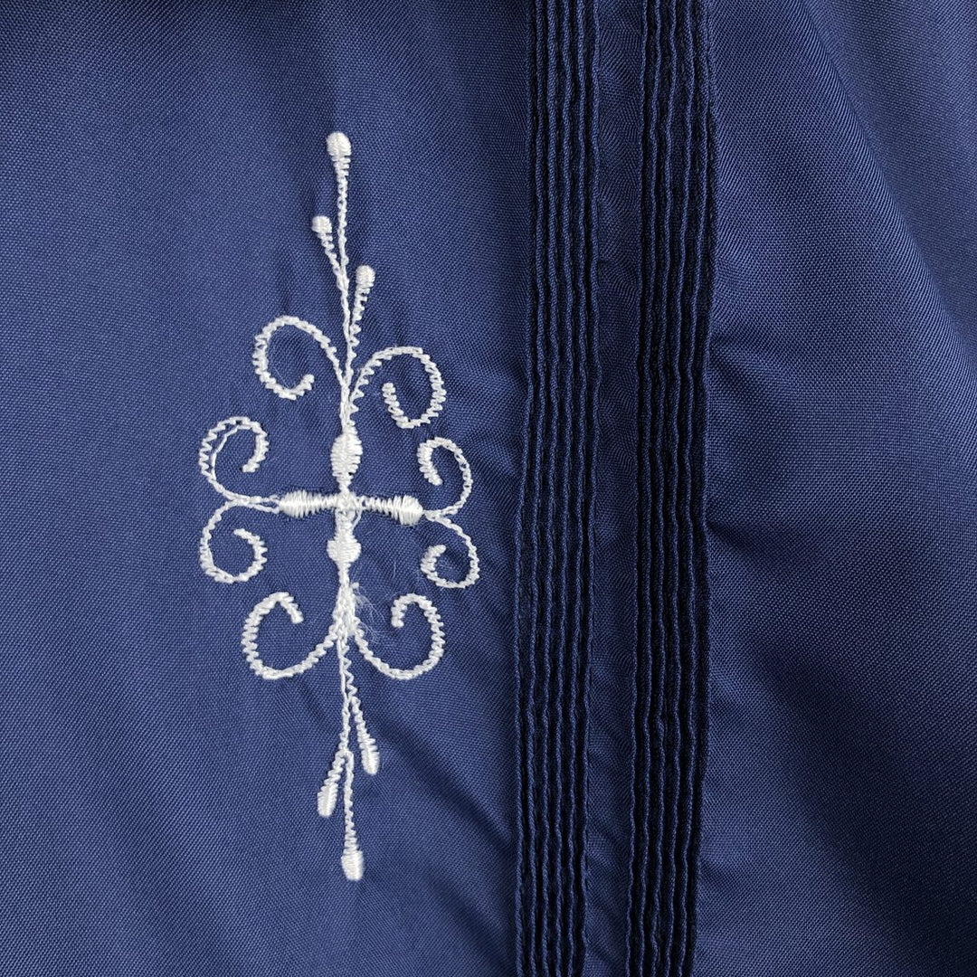 Tiempo Sobre el Tiempo Short-Sleeve Open Collar Mexican Shirt Cuban Shirt Box Shirt Men's Size L unclear Navy blue Vintage Second Hand
