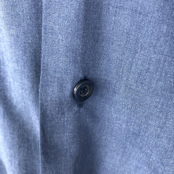 80s-90'S ROMANI Short-Sleeve Open-Collar Mexican Shirt / Cuban Shirt / Boxy Shirt / Men's XL Equivalent / Vintage polyester blue type Vintage Second Hand