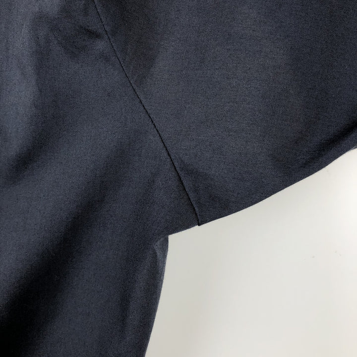The Havanera Co. Short-Sleeve Open-Collar Mexican Shirt / Cuban Shirt / Boxy Shirt (Men's Size L) polyester navy blue type Vintage Second Hand