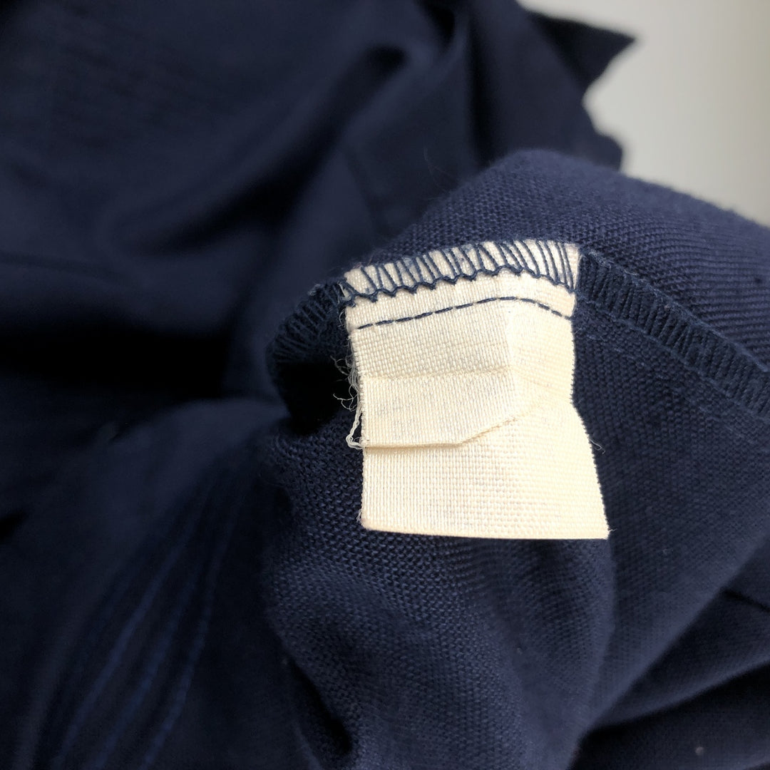 1970'S D'Avila Short-Sleeve Mexican Shirt, Cuban Shirt, Boxy Shirt, Made in USA, Men's XL Equivalent, Vintage unclear navy blue type Vintage Second Hand