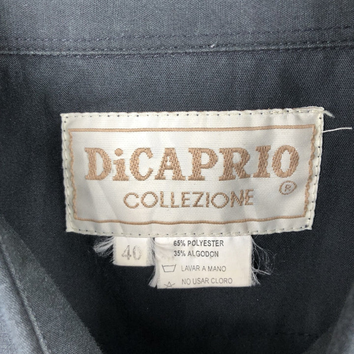 DiCAPRIO COLLEZIONE Short-Sleeve Mexican Shirt, Cuban Shirt, Boxy Shirt, Men's Size M (approx.) polyester black type Vintage Second Hand