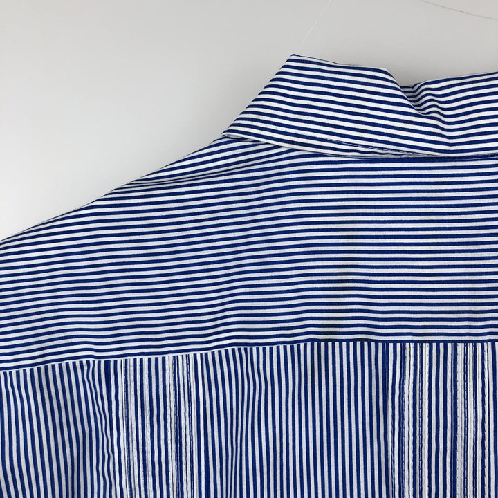 THE GENUINE HABAND GUAYABERA Short-Sleeve Mexican Shirt, Cuban Shirt, Boxy Shirt, Men's Size M (approx.) polyester blue type Vintage Second Hand