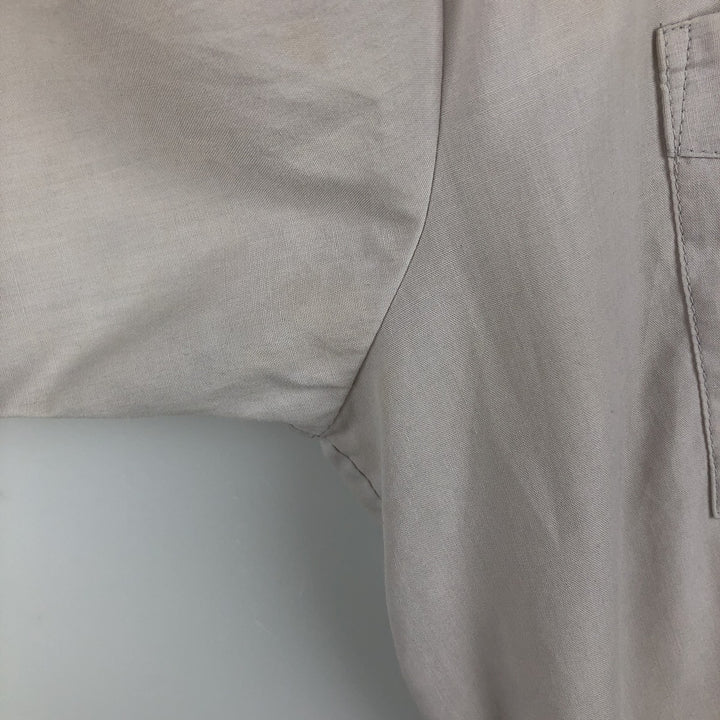 70'S Yuceteca Short-Sleeve Mexican Shirt, Cuban Shirt, Boxy Shirt, Men's Size L (Equivalent), Vintage polyester gray type Vintage Second Hand