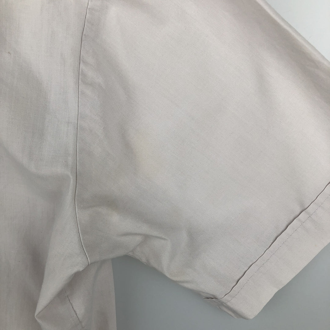 70'S Yuceteca Short-Sleeve Mexican Shirt, Cuban Shirt, Boxy Shirt, Men's Size L (Equivalent), Vintage polyester gray type Vintage Second Hand