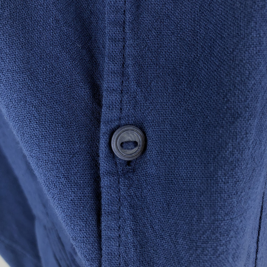 Quichua Marka Short-Sleeve Open Collar Mexican Shirt Cuban Shirt Box Shirt Men's XXL Equivalent unclear Navy blue Vintage Second Hand