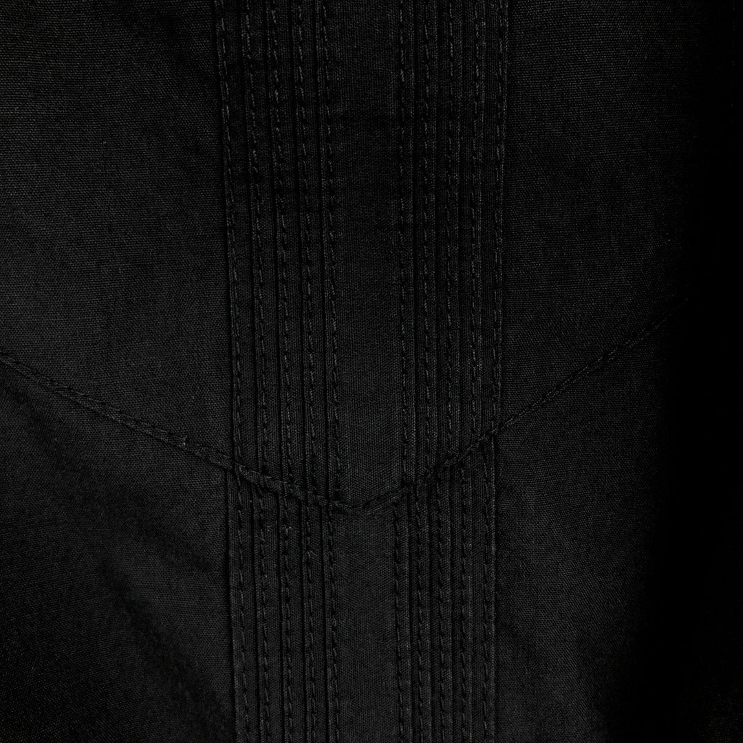 ROMANI Short-Sleeve Open-Collar Mexican Shirt, Cuban Shirt, Boxy Shirt, Men's Size XL polyester black type Vintage Second Hand