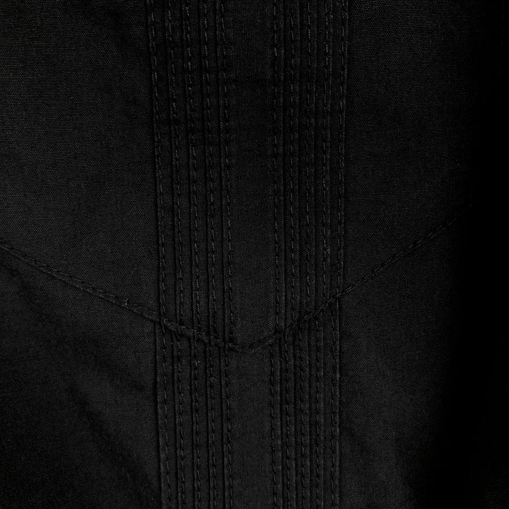 ROMANI Short-Sleeve Open-Collar Mexican Shirt, Cuban Shirt, Boxy Shirt, Men's Size XL polyester black type Vintage Second Hand