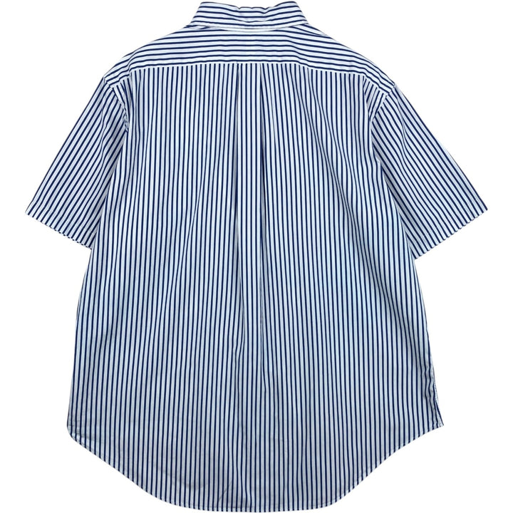 Ralph Lauren Classic Fit Short Sleeve Button Down Striped Shirt Men's XL cotton blue type Vintage Second Hand