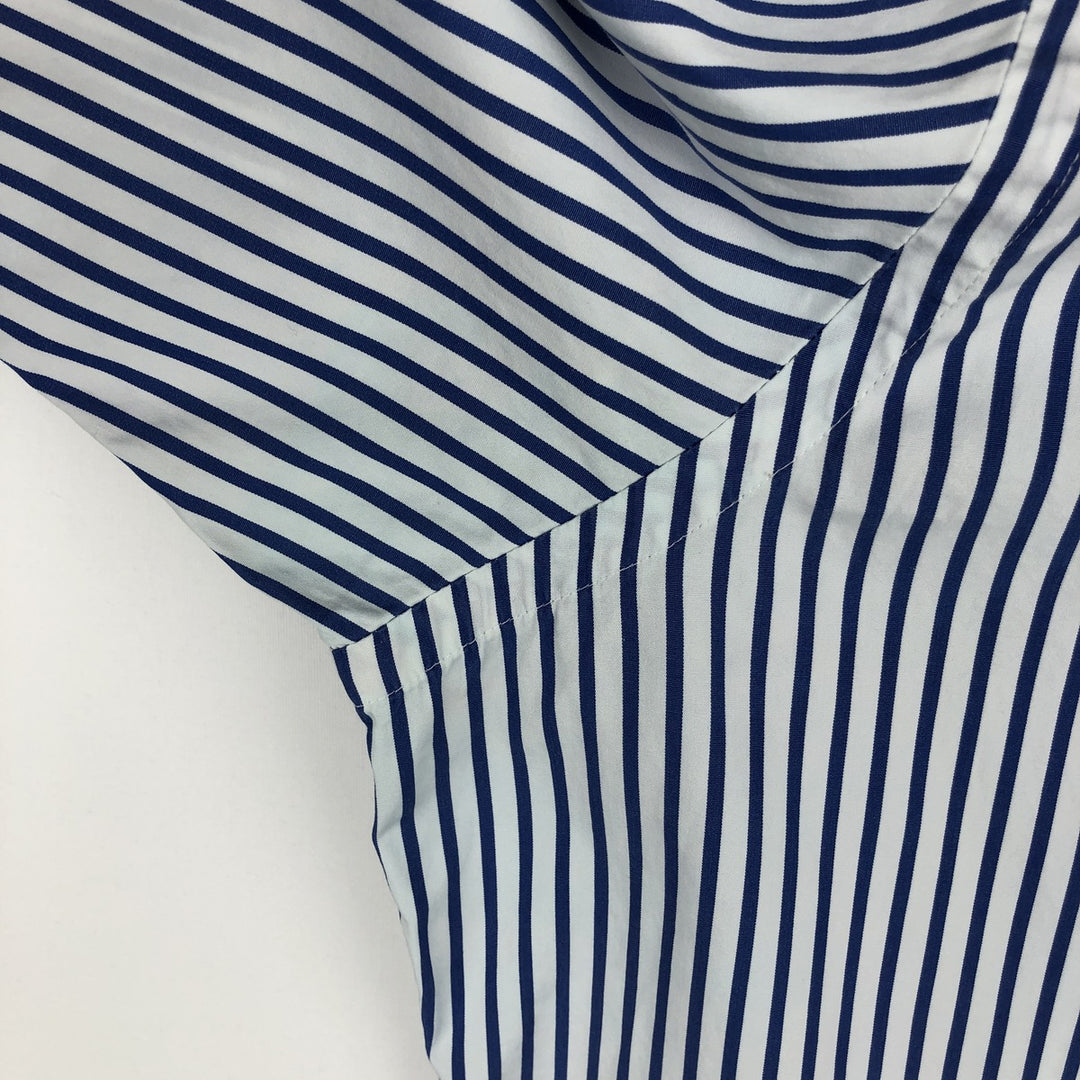 Ralph Lauren Classic Fit Short Sleeve Button Down Striped Shirt Men's XL cotton blue type Vintage Second Hand