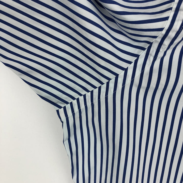 Ralph Lauren Classic Fit Short Sleeve Button Down Striped Shirt Men's XL cotton blue type Vintage Second Hand