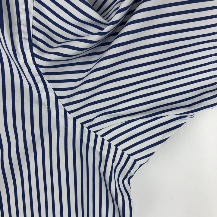 Ralph Lauren Classic Fit Short Sleeve Button Down Striped Shirt Men's XL cotton blue type Vintage Second Hand