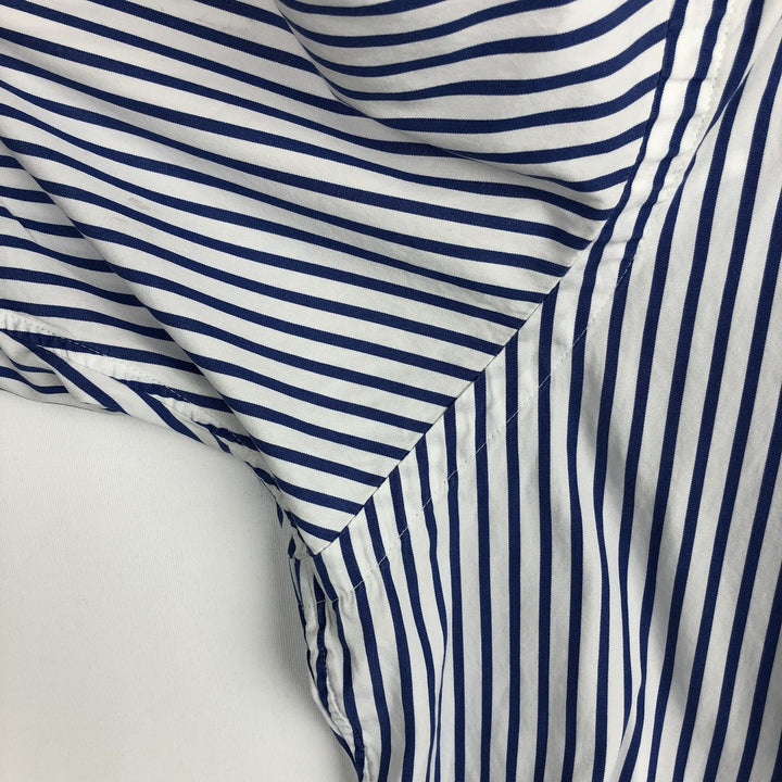 Ralph Lauren Classic Fit Short Sleeve Button Down Striped Shirt Men's XL cotton blue type Vintage Second Hand