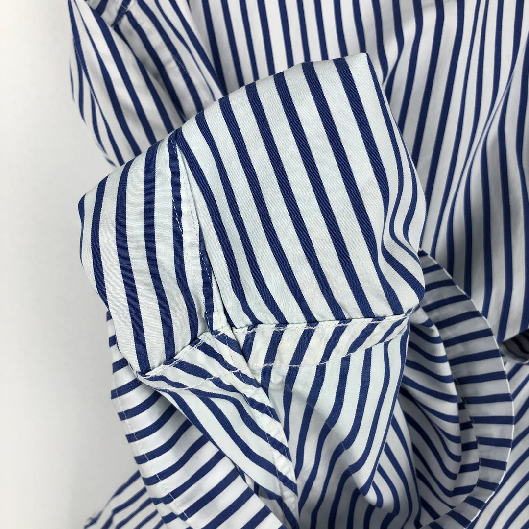 Ralph Lauren Classic Fit Short Sleeve Button Down Striped Shirt Men's XL cotton blue type Vintage Second Hand