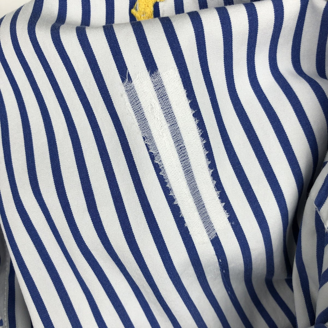 Ralph Lauren Classic Fit Short Sleeve Button Down Striped Shirt Men's XL cotton blue type Vintage Second Hand