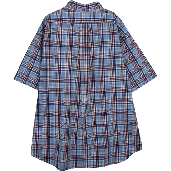 Ralph Lauren Classic Fit short sleeve button down check shirt for men, size XXL cotton blue type Vintage Second Hand