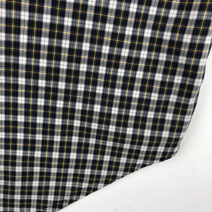 Ralph Lauren BLAKE Short-Sleeve Button-Down Check Shirt, Men's Size S (approx.) cotton navy blue type Vintage Second Hand