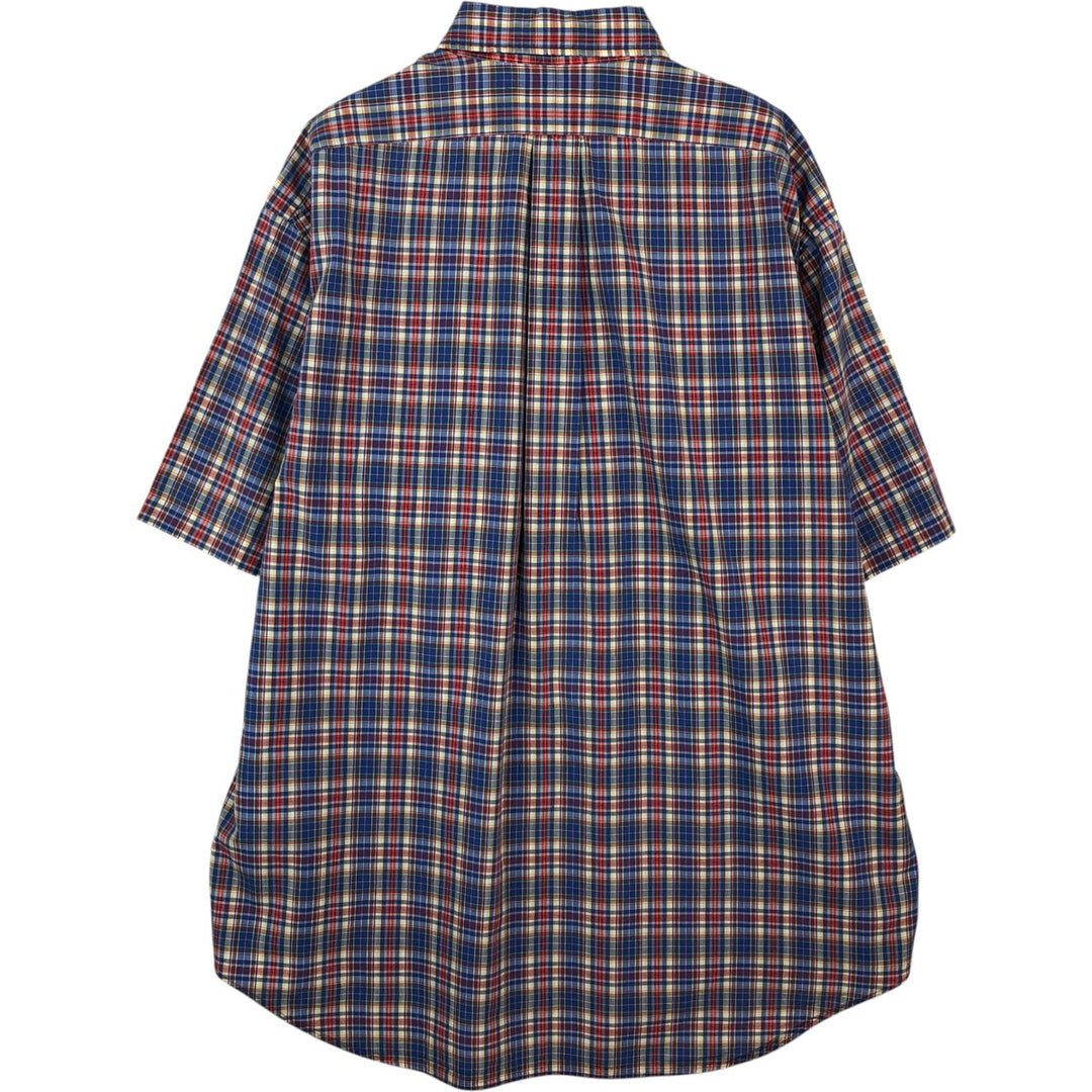 Ralph Lauren BLAKE Madras Check Short Sleeve Button Down Check Shirt Men's L size cotton blue type Vintage Second Hand
