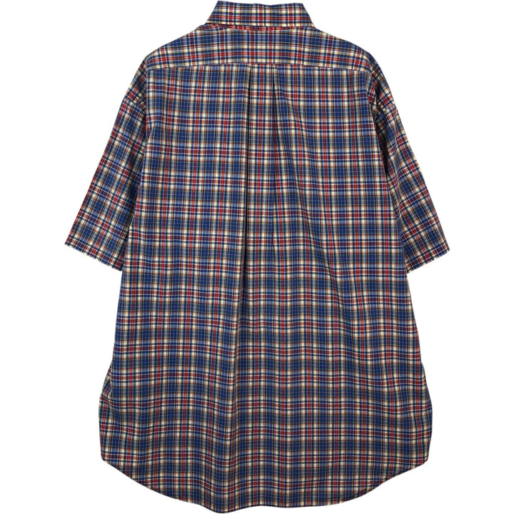 Ralph Lauren BLAKE Madras Check Short Sleeve Button Down Check Shirt Men's L size cotton blue type Vintage Second Hand