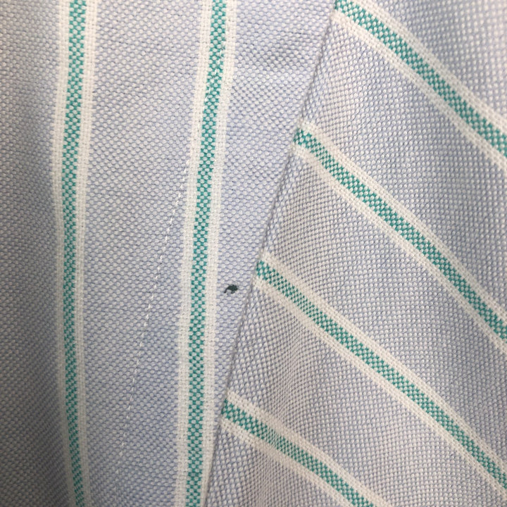 Ralph Lauren BLAKE short sleeve button down striped shirt, men's size M cotton Blue type light blue Vintage Second Hand