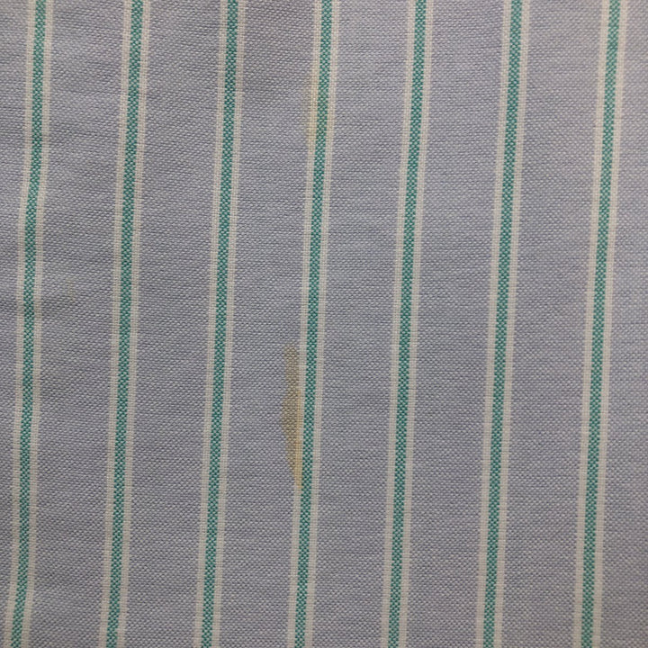 Ralph Lauren BLAKE short sleeve button down striped shirt, men's size M cotton Blue type light blue Vintage Second Hand