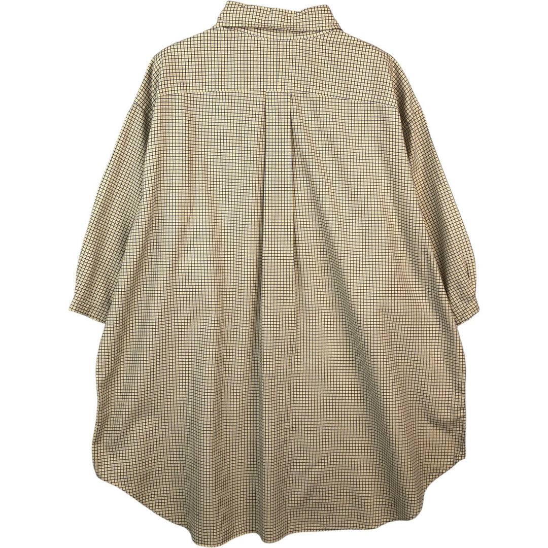 Ralph Lauren CLASSIC FIT Short-Sleeve Button-Down Check Shirt, Made in Sri Lanka, Men's Size XXL (approx.) cotton yellow type Vintage Second Hand