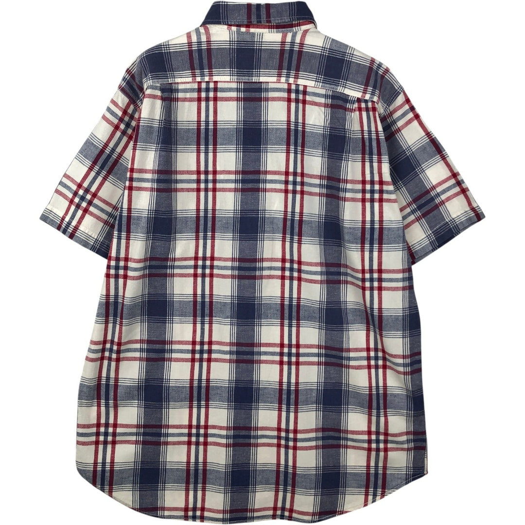 Ralph Lauren POLO SPORT short sleeve cotton check shirt, men's size M cotton white type Vintage Second Hand