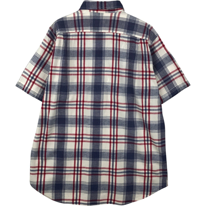 Ralph Lauren POLO SPORT short sleeve cotton check shirt, men's size M cotton white type Vintage Second Hand