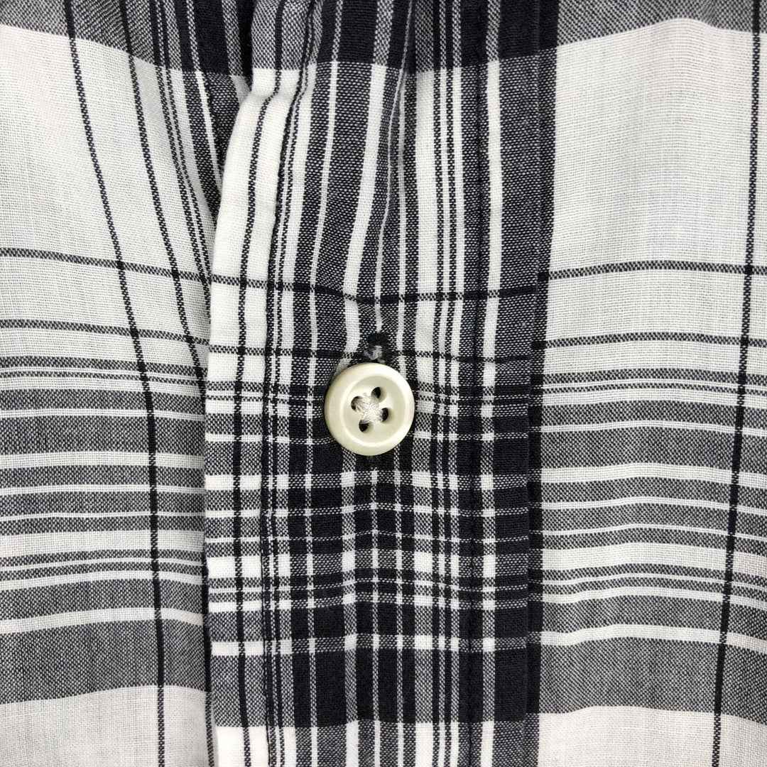 Ralph Lauren Classic Fit Short Sleeve Button Down Check Shirt Men's XL cotton black type Vintage Second Hand