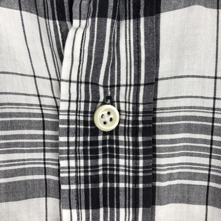 Ralph Lauren Classic Fit Short Sleeve Button Down Check Shirt Men's XL cotton black type Vintage Second Hand