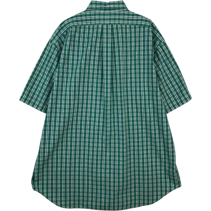 Ralph Lauren BLAKE short sleeve button down check shirt men's XL size cotton green type Vintage Second Hand