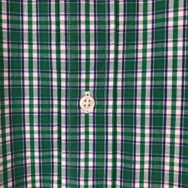 Ralph Lauren BLAKE short sleeve button down check shirt men's XL size cotton green type Vintage Second Hand