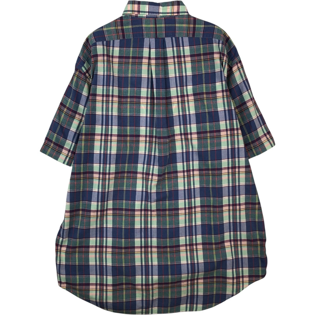 Ralph Lauren BLAKE Short-Sleeve Button-Down Check Shirt, Men's Size L (equivalent) cotton blue type Vintage Second Hand