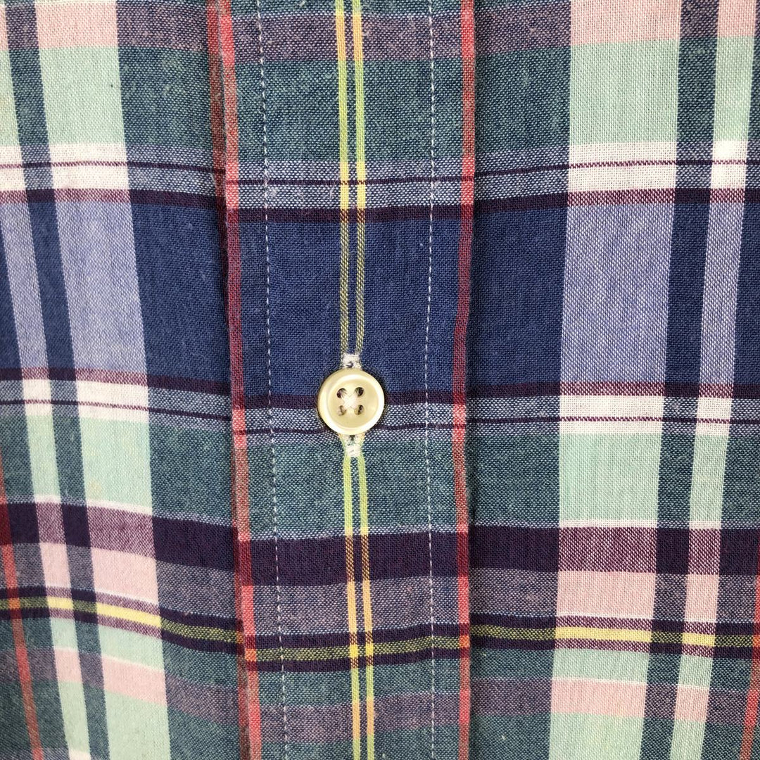 Ralph Lauren BLAKE Short-Sleeve Button-Down Check Shirt, Men's Size L (equivalent) cotton blue type Vintage Second Hand