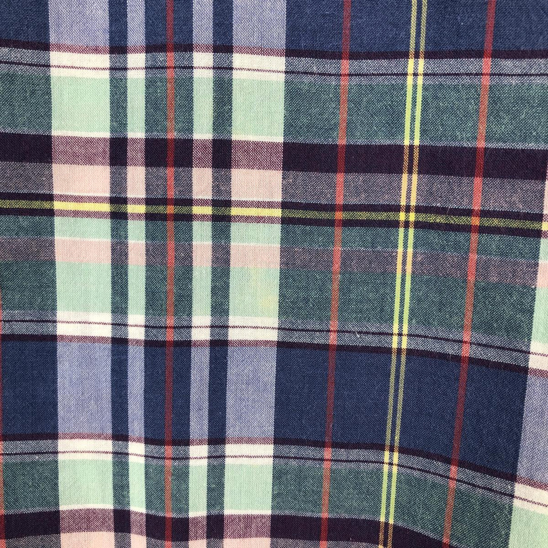 Ralph Lauren BLAKE Short-Sleeve Button-Down Check Shirt, Men's Size L (equivalent) cotton blue type Vintage Second Hand