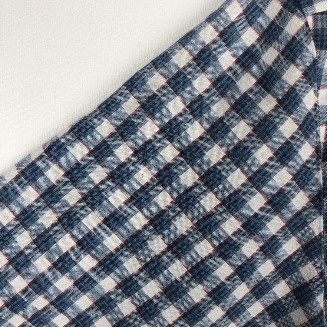Ralph Lauren Classic Fit short sleeve button down check shirt, men's size XL cotton blue type Vintage Second Hand