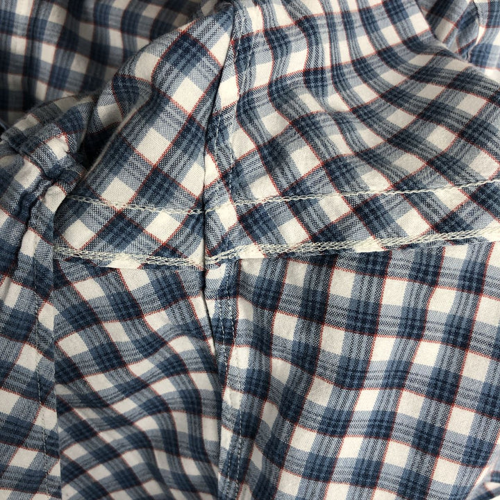 Ralph Lauren Classic Fit short sleeve button down check shirt, men's size XL cotton blue type Vintage Second Hand