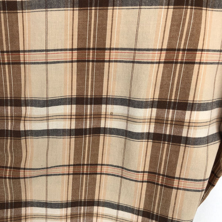 Ralph Lauren BLAKE short sleeve button down check shirt, men's size M cotton Beige type Vintage Second Hand