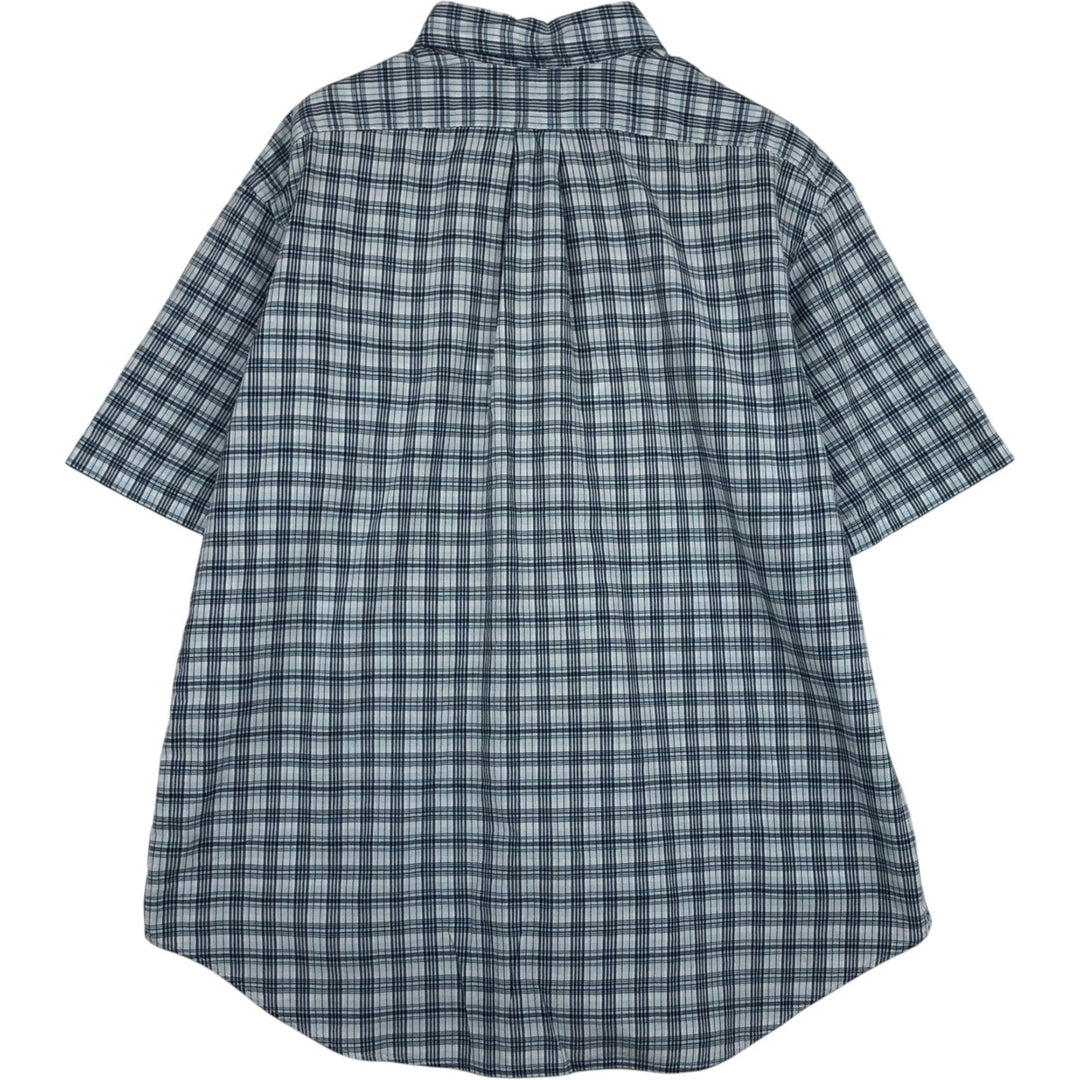 Ralph Lauren Classic Fit Short Sleeve Button Down Check Shirt Men's XL cotton blue type Vintage Second Hand