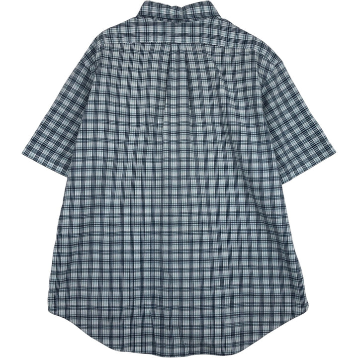 Ralph Lauren Classic Fit Short Sleeve Button Down Check Shirt Men's XL cotton blue type Vintage Second Hand