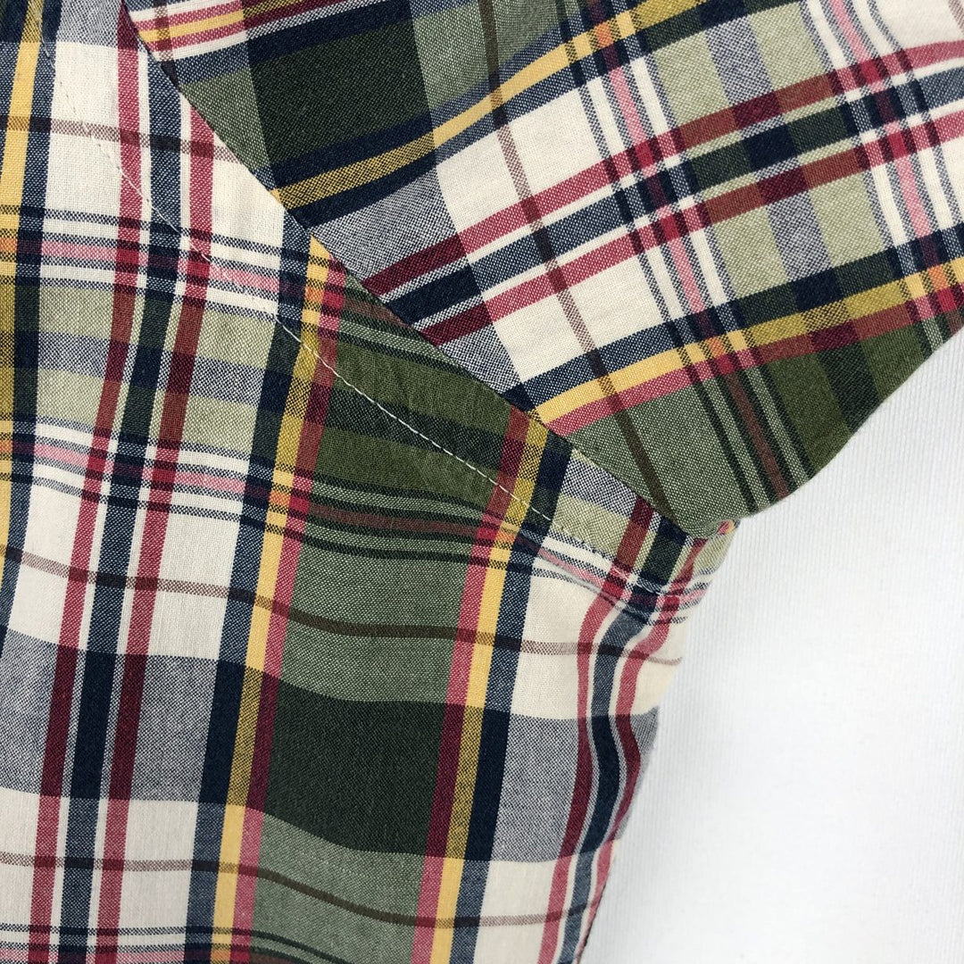 Ralph Lauren Classic Fit short sleeve button down check shirt, men's size XL cotton green type Vintage Second Hand