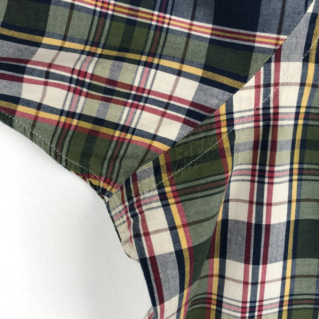 Ralph Lauren Classic Fit short sleeve button down check shirt, men's size XL cotton green type Vintage Second Hand
