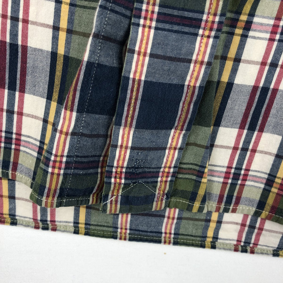 Ralph Lauren Classic Fit short sleeve button down check shirt, men's size XL cotton green type Vintage Second Hand