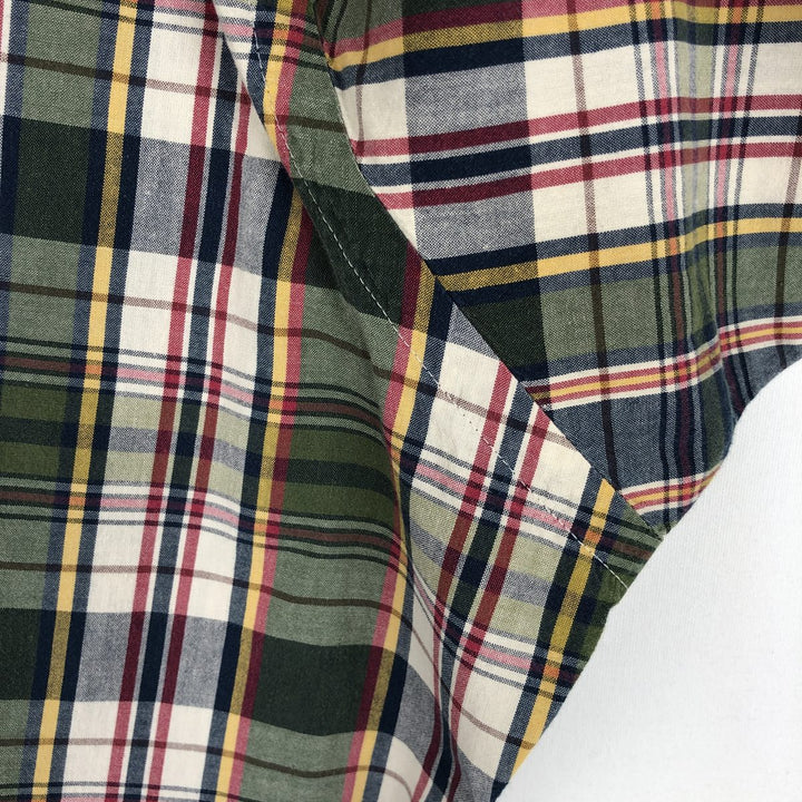 Ralph Lauren Classic Fit short sleeve button down check shirt, men's size XL cotton green type Vintage Second Hand