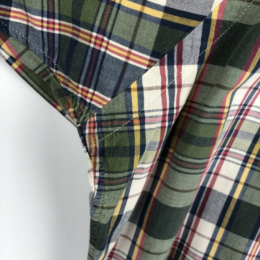 Ralph Lauren Classic Fit short sleeve button down check shirt, men's size XL cotton green type Vintage Second Hand