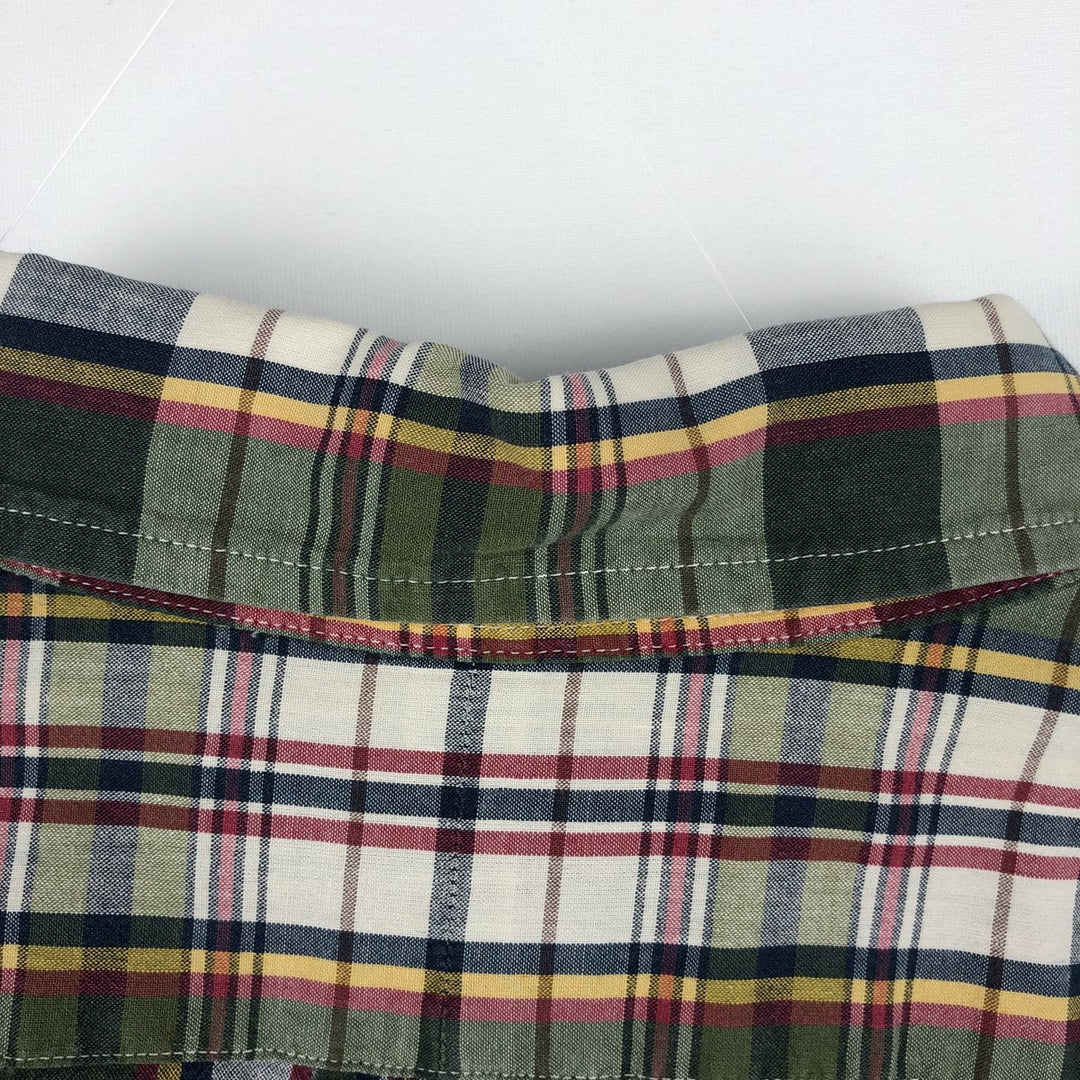 Ralph Lauren Classic Fit short sleeve button down check shirt, men's size XL cotton green type Vintage Second Hand