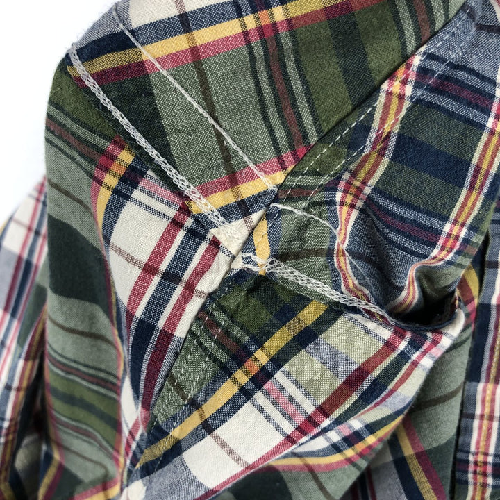 Ralph Lauren Classic Fit short sleeve button down check shirt, men's size XL cotton green type Vintage Second Hand