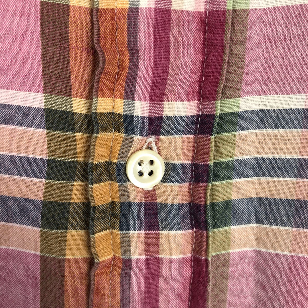 Ralph Lauren BLAKE short sleeve button down check shirt, men's size XXL cotton pink type Vintage Second Hand