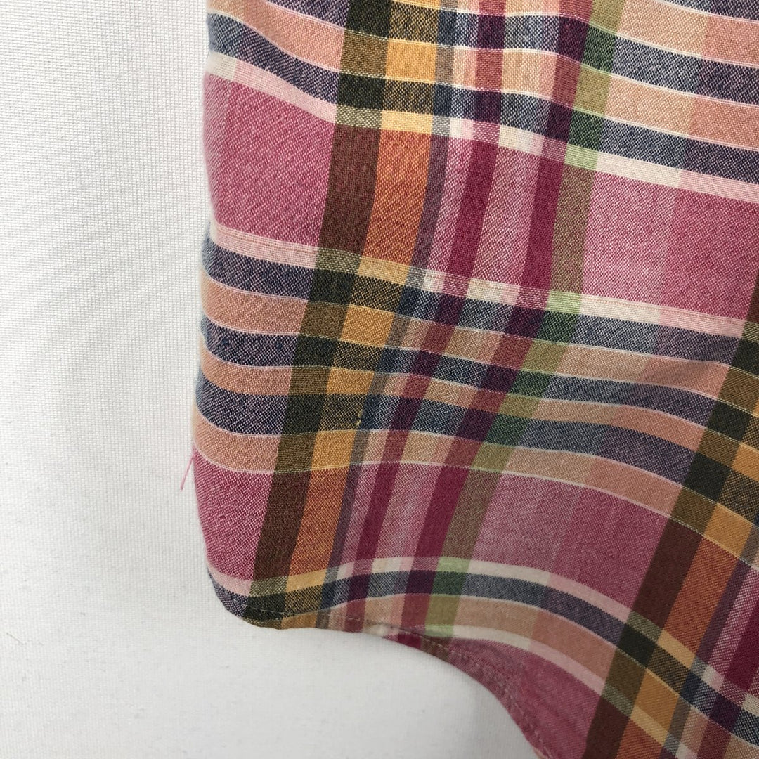 Ralph Lauren BLAKE short sleeve button down check shirt, men's size XXL cotton pink type Vintage Second Hand