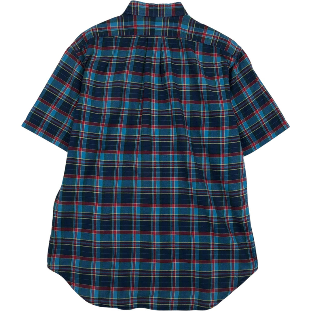 Ralph Lauren BLAKE short sleeve button down check shirt, men's size M cotton blue type Vintage Second Hand