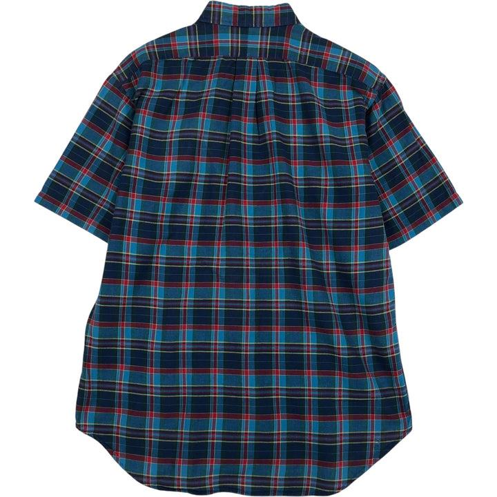 Ralph Lauren BLAKE short sleeve button down check shirt, men's size M cotton blue type Vintage Second Hand